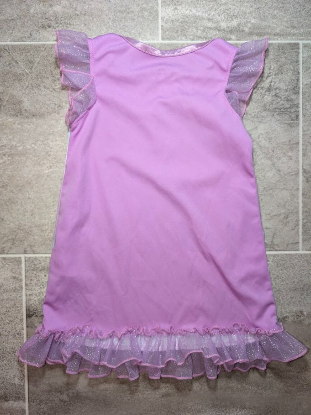 Disney Princess Toddler Girls 3T Purple Ruffle Nightgown Dress - Picture 3 of 3